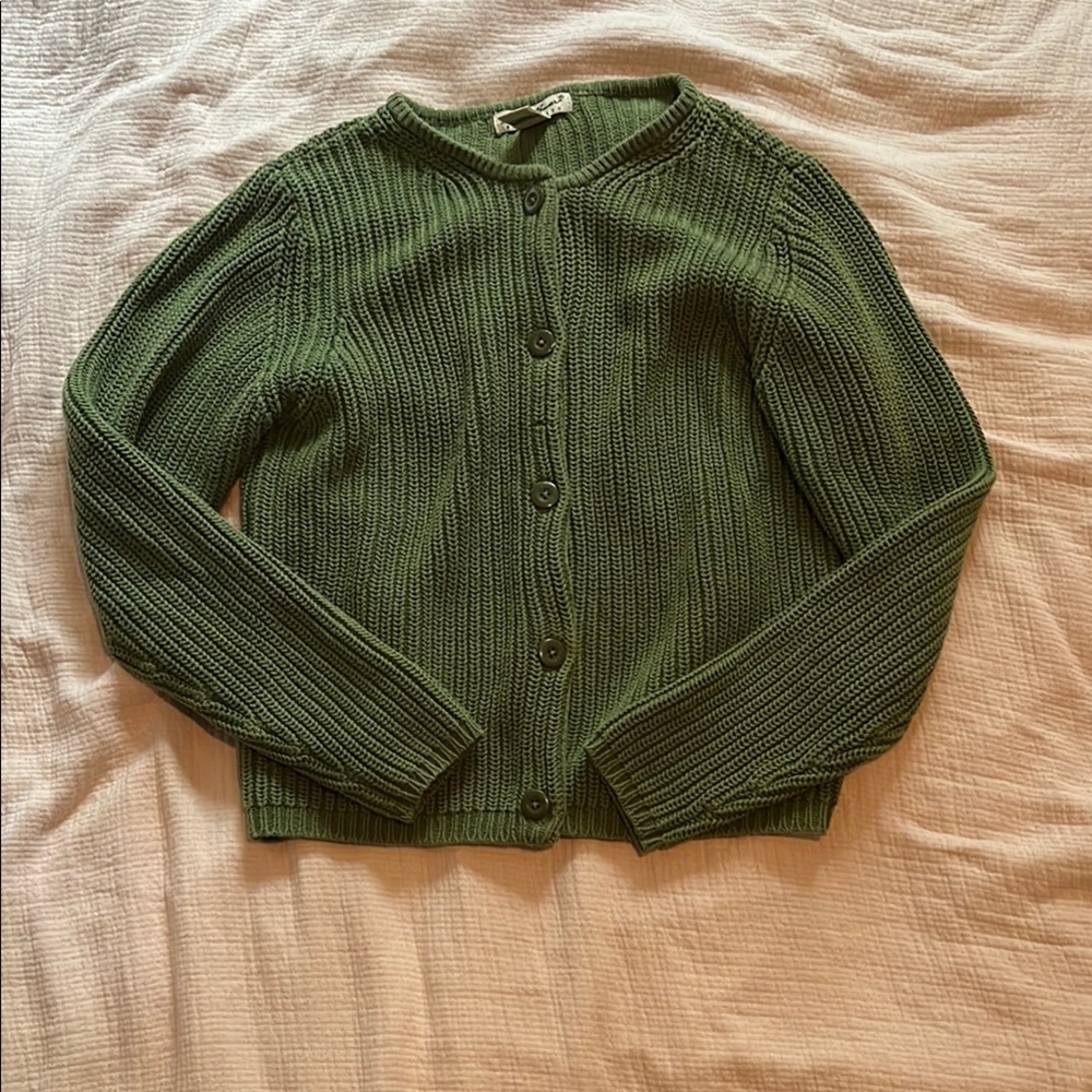 Green Knit Women's Eddie Bauer Vintage Cardigan